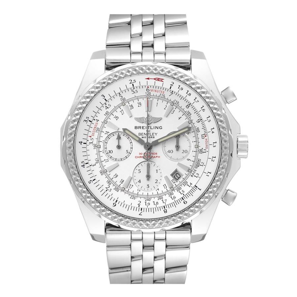 Breitling Bentley Motors Silver Dial Steel Chronograph Mens Watch A25362 Breitling Bentley Motors Silver Dial Steel Chronograph Mens Watch A25362