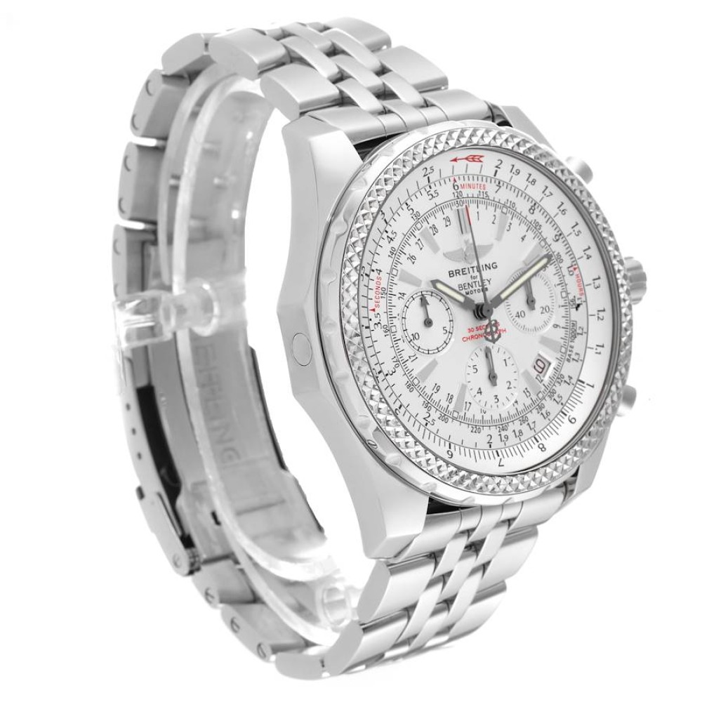 Breitling Bentley Motors Silver Dial Steel Chronograph Mens Watch A25362 Breitling Bentley Motors Silver Dial Steel Chronograph Mens Watch A25362