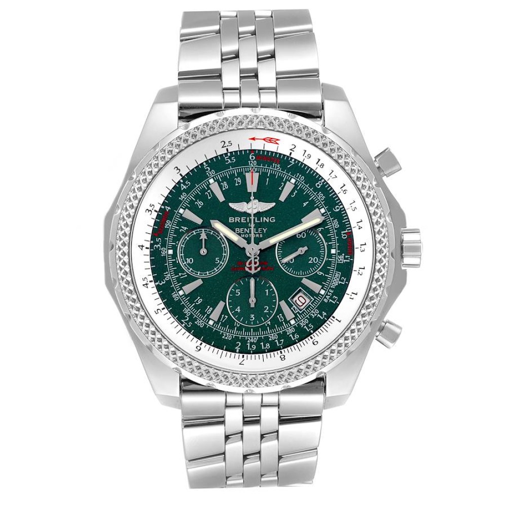Breitling Bentley Motors Green Dial Chronograph Steel Mens Watch A25362 Breitling Bentley Motors Green Dial Chronograph Steel Mens Watch A25362