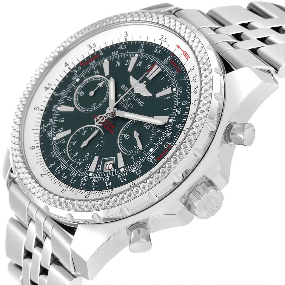 Breitling Bentley Motors Green Dial Chronograph Steel Mens Watch A25362 Breitling Bentley Motors Green Dial Chronograph Steel Mens Watch A25362