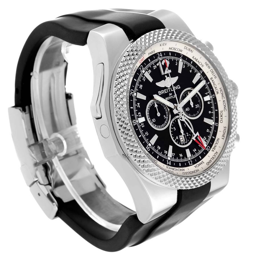 Breitling Bentley GMT Black Dial Steel Mens Watch A47362 Breitling Bentley GMT Black Dial Steel Mens Watch A47362