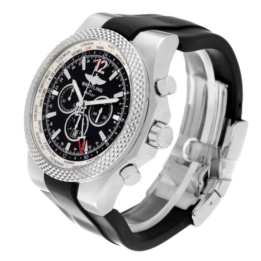Breitling Bentley GMT Black Dial Steel Mens Watch A47362 Breitling Bentley GMT Black Dial Steel Mens Watch A47362