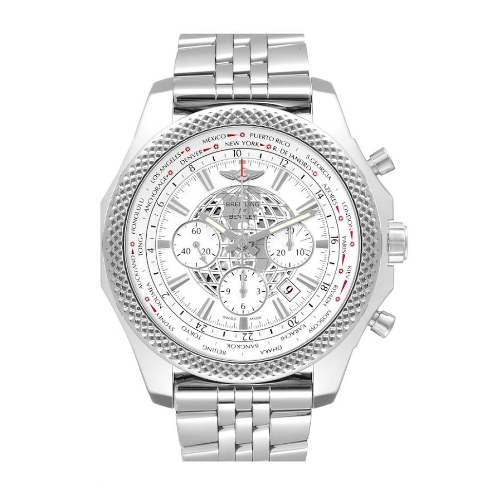 Breitling Bentley GMT B05 Unitime White Dial Steel Mens Watch AB0521 Breitling Bentley GMT B05 Unitime White Dial Steel Mens Watch AB0521