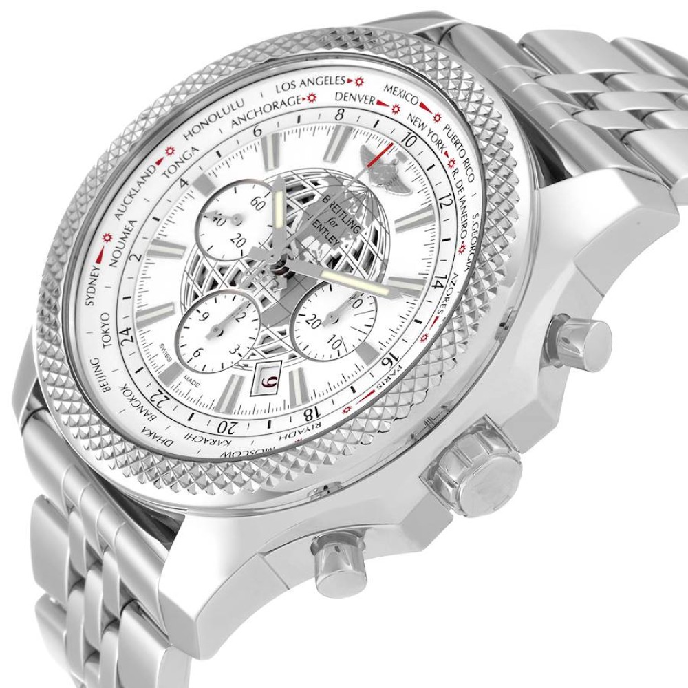 Breitling Bentley GMT B05 Unitime White Dial Steel Mens Watch AB0521 Breitling Bentley GMT B05 Unitime White Dial Steel Mens Watch AB0521