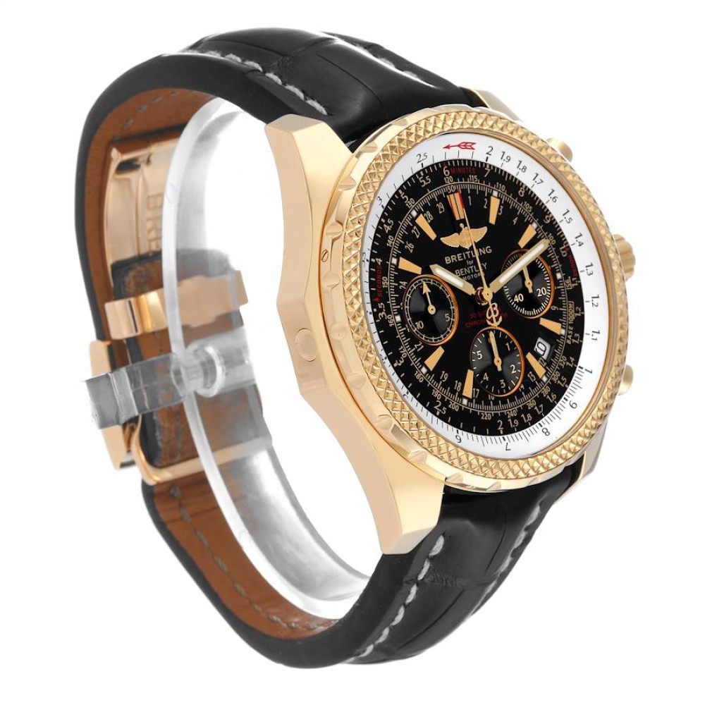 Breitling Bentley Yellow Gold Black Dial Chronograph Mens Watch K25362 Breitling Bentley Yellow Gold Black Dial Chronograph Mens Watch K25362