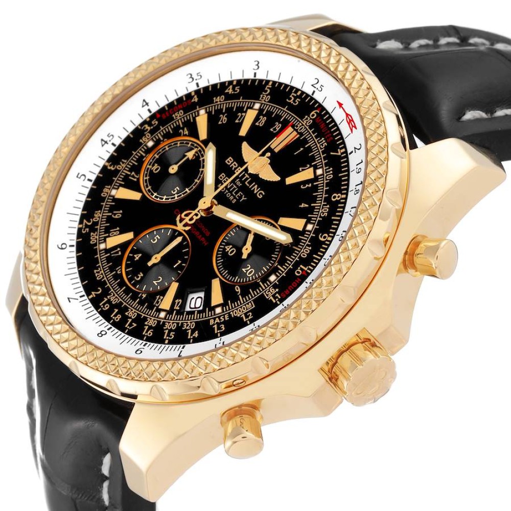 Breitling Bentley Yellow Gold Black Dial Chronograph Mens Watch K25362 Breitling Bentley Yellow Gold Black Dial Chronograph Mens Watch K25362