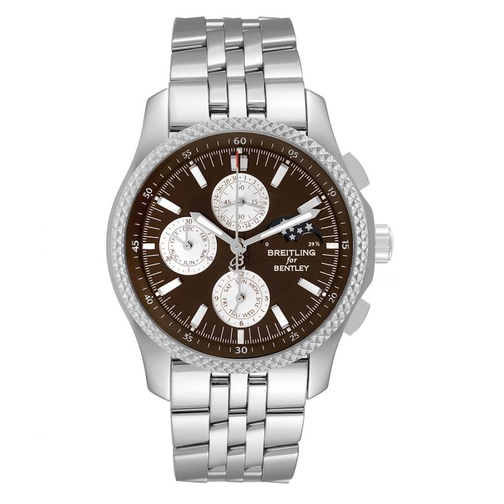 Breitling Bentley Mark VI Complications Steel Platinum Mens Watch P19362 Breitling Bentley Mark VI Complications Steel Platinum Mens Watch P19362