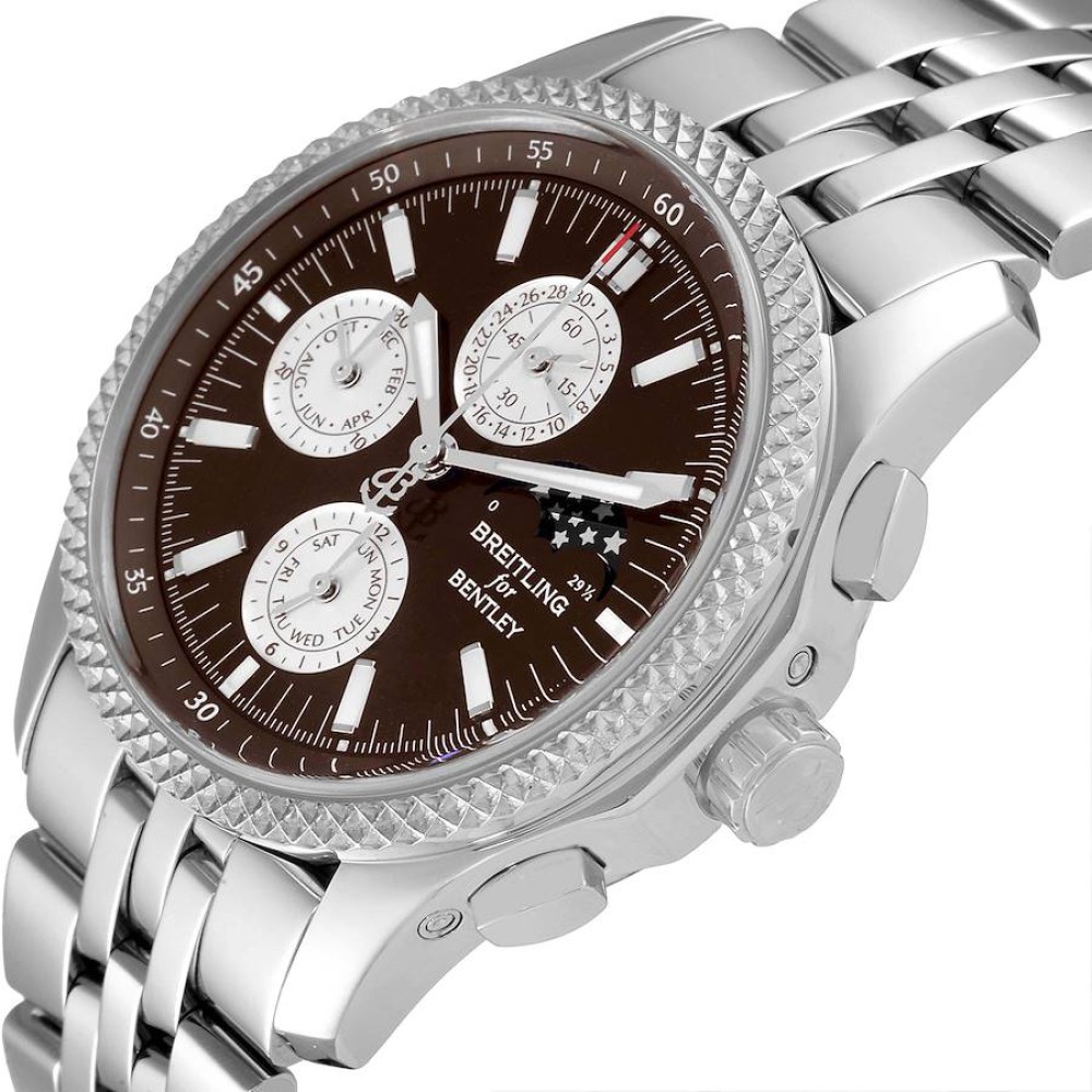 Breitling Bentley Mark VI Complications Steel Platinum Mens Watch P19362 Breitling Bentley Mark VI Complications Steel Platinum Mens Watch P19362