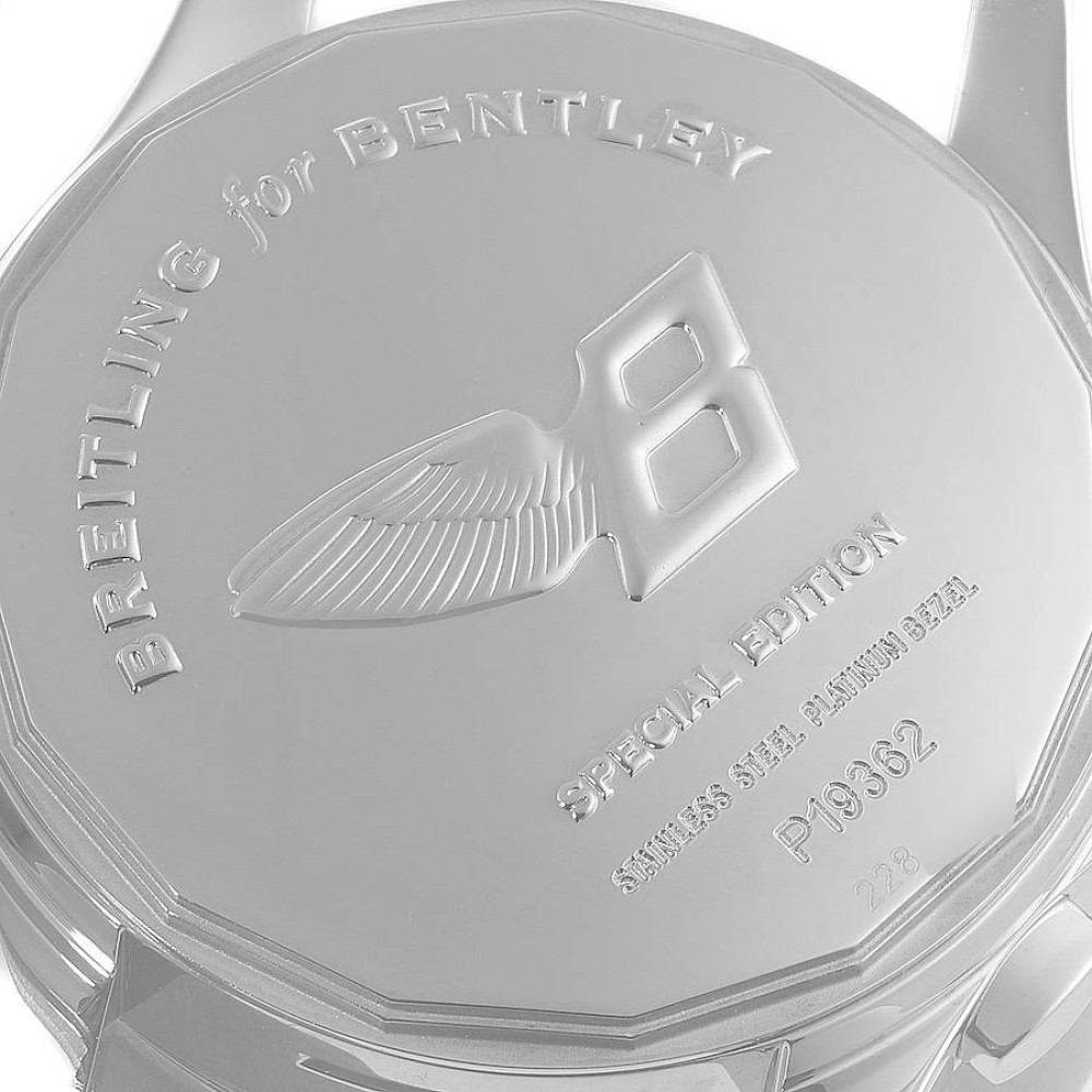 Breitling Bentley Mark VI Complications Steel Platinum Mens Watch P19362 Breitling Bentley Mark VI Complications Steel Platinum Mens Watch P19362