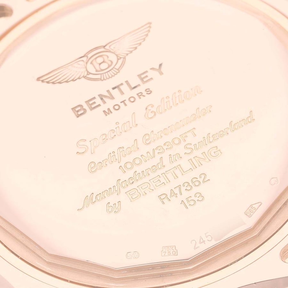 Breitling Bentley GMT Black Dial Rose Gold Mens Watch R47362 Breitling Bentley GMT Black Dial Rose Gold Mens Watch R47362