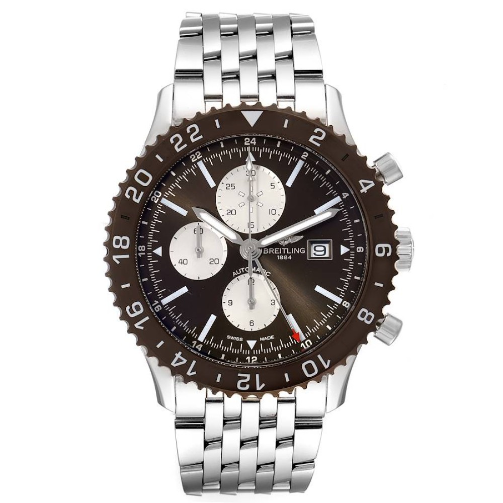 Breitling Chronoliner Brown Dial Bezel Steel Mens Watch Y24310 Breitling Chronoliner Brown Dial Bezel Steel Mens Watch Y24310