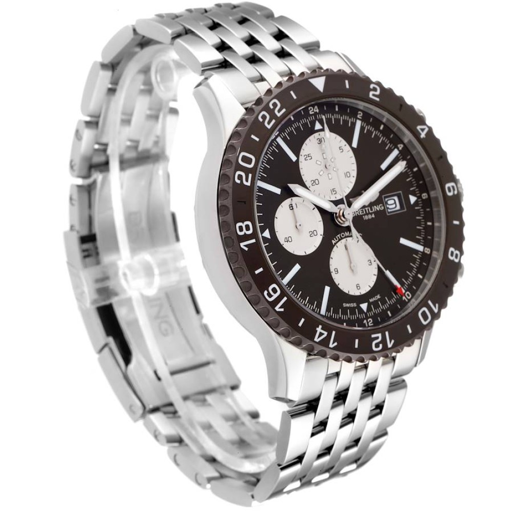Breitling Chronoliner Brown Dial Bezel Steel Mens Watch Y24310 Breitling Chronoliner Brown Dial Bezel Steel Mens Watch Y24310