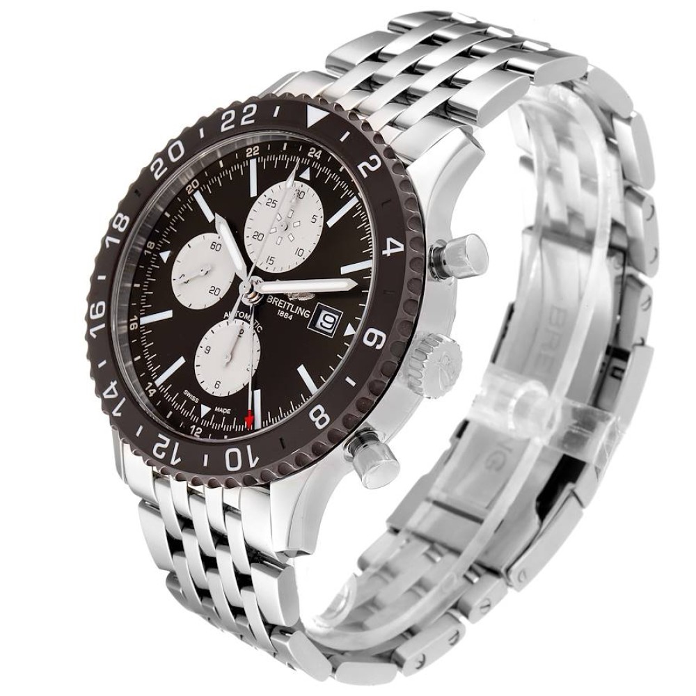 Breitling Chronoliner Brown Dial Bezel Steel Mens Watch Y24310 Breitling Chronoliner Brown Dial Bezel Steel Mens Watch Y24310