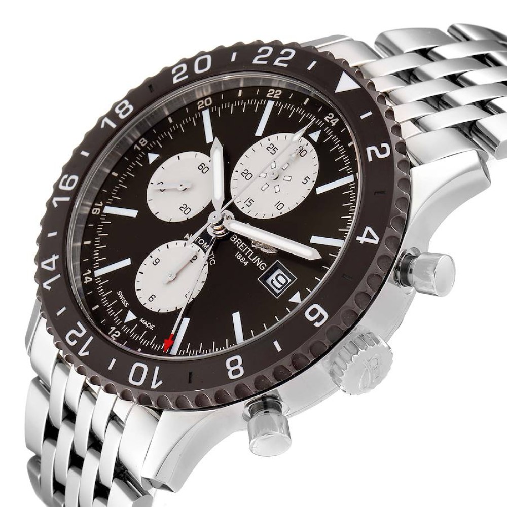 Breitling Chronoliner Brown Dial Bezel Steel Mens Watch Y24310 Breitling Chronoliner Brown Dial Bezel Steel Mens Watch Y24310