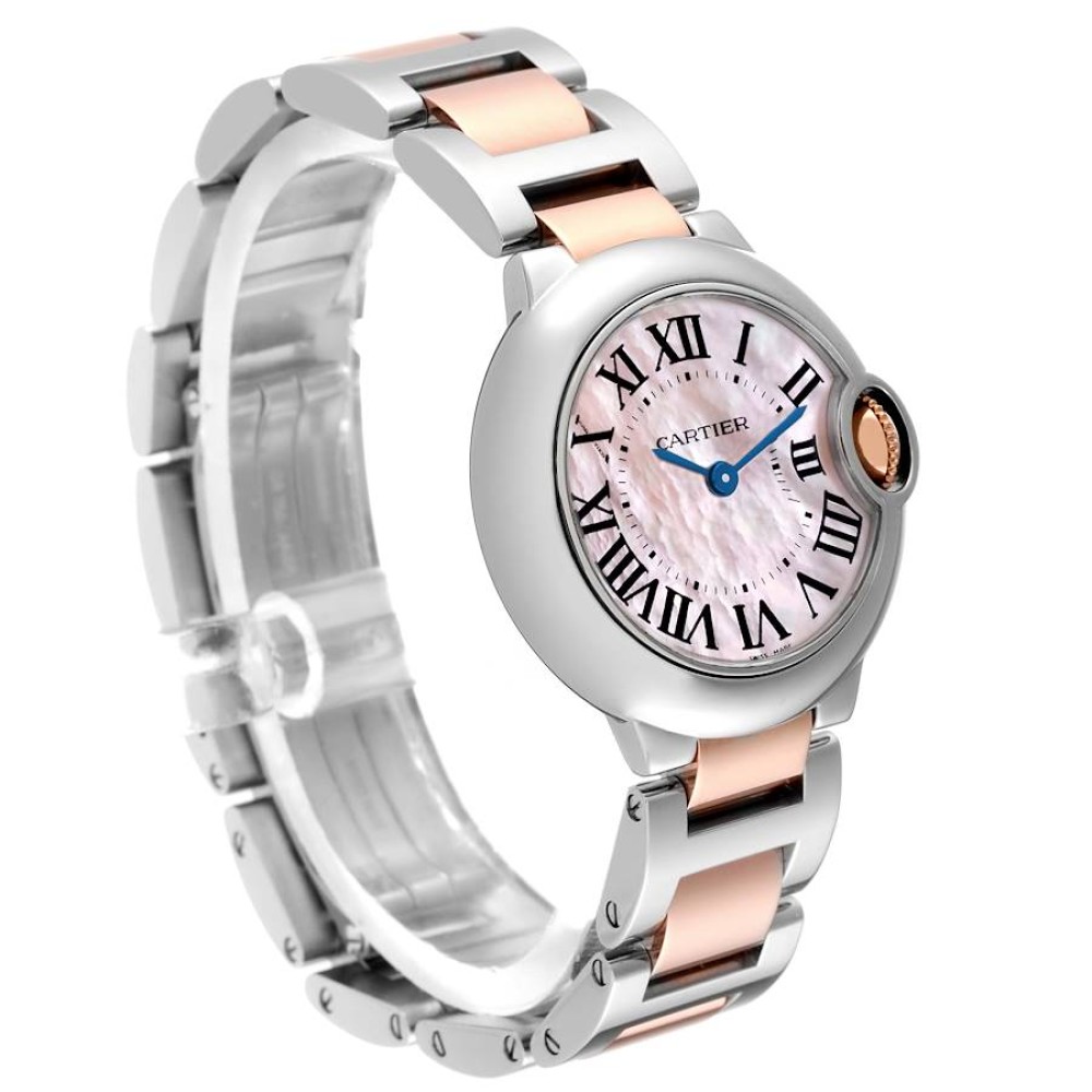 Cartier Ballon Bleu Steel Rose Gold Pink MOP Dial Ladies Watch W6920034 Cartier Ballon Bleu Steel Rose Gold Pink MOP Dial Ladies Watch W6920034