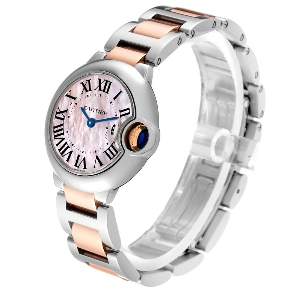 Cartier Ballon Bleu Steel Rose Gold Pink MOP Dial Ladies Watch W6920034 Cartier Ballon Bleu Steel Rose Gold Pink MOP Dial Ladies Watch W6920034