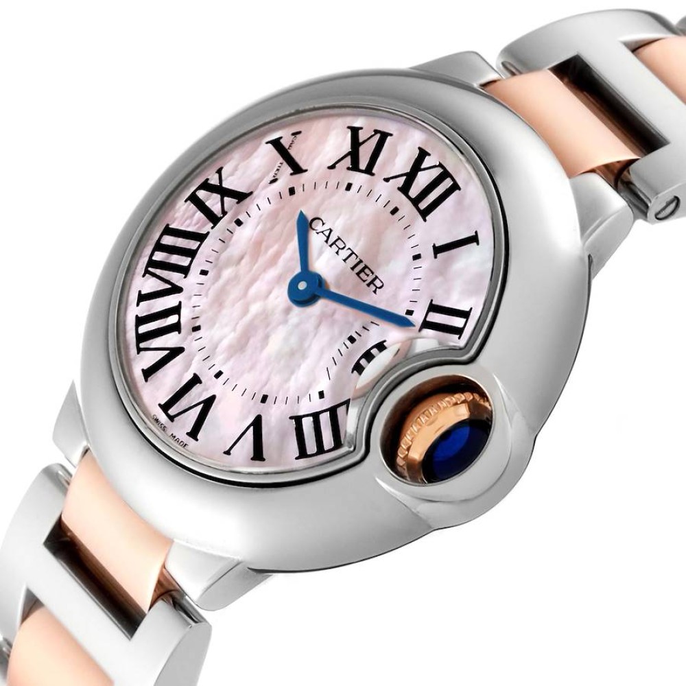 Cartier Ballon Bleu Steel Rose Gold Pink MOP Dial Ladies Watch W6920034 Cartier Ballon Bleu Steel Rose Gold Pink MOP Dial Ladies Watch W6920034