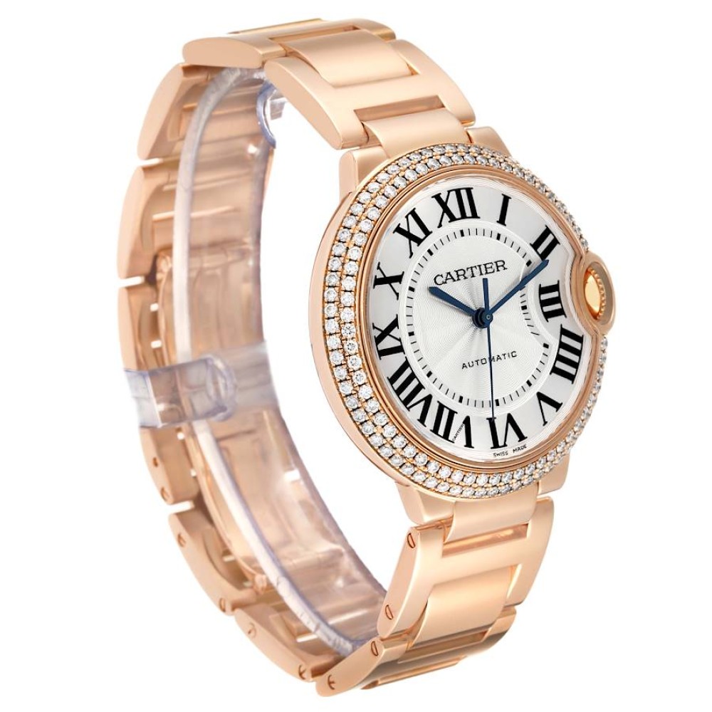 Cartier Ballon Bleu 36mm Automatic Rose Gold Diamond Mens Watch WE9005Z3 Cartier Ballon Bleu 36mm Automatic Rose Gold Diamond Mens Watch WE9005Z3