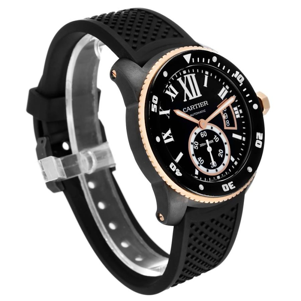 Cartier Calibre Diver ADLC Steel Rose Gold Mens Watch W2CA0004 Cartier Calibre Diver ADLC Steel Rose Gold Mens Watch W2CA0004