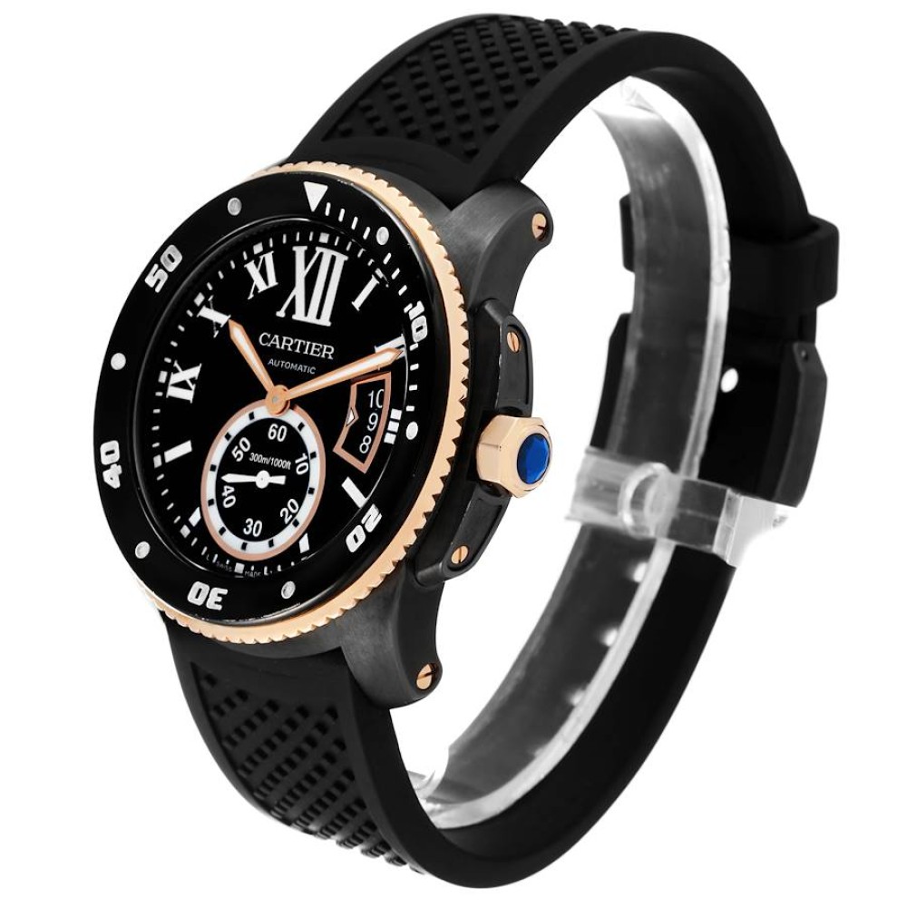 Cartier Calibre Diver ADLC Steel Rose Gold Mens Watch W2CA0004 Cartier Calibre Diver ADLC Steel Rose Gold Mens Watch W2CA0004