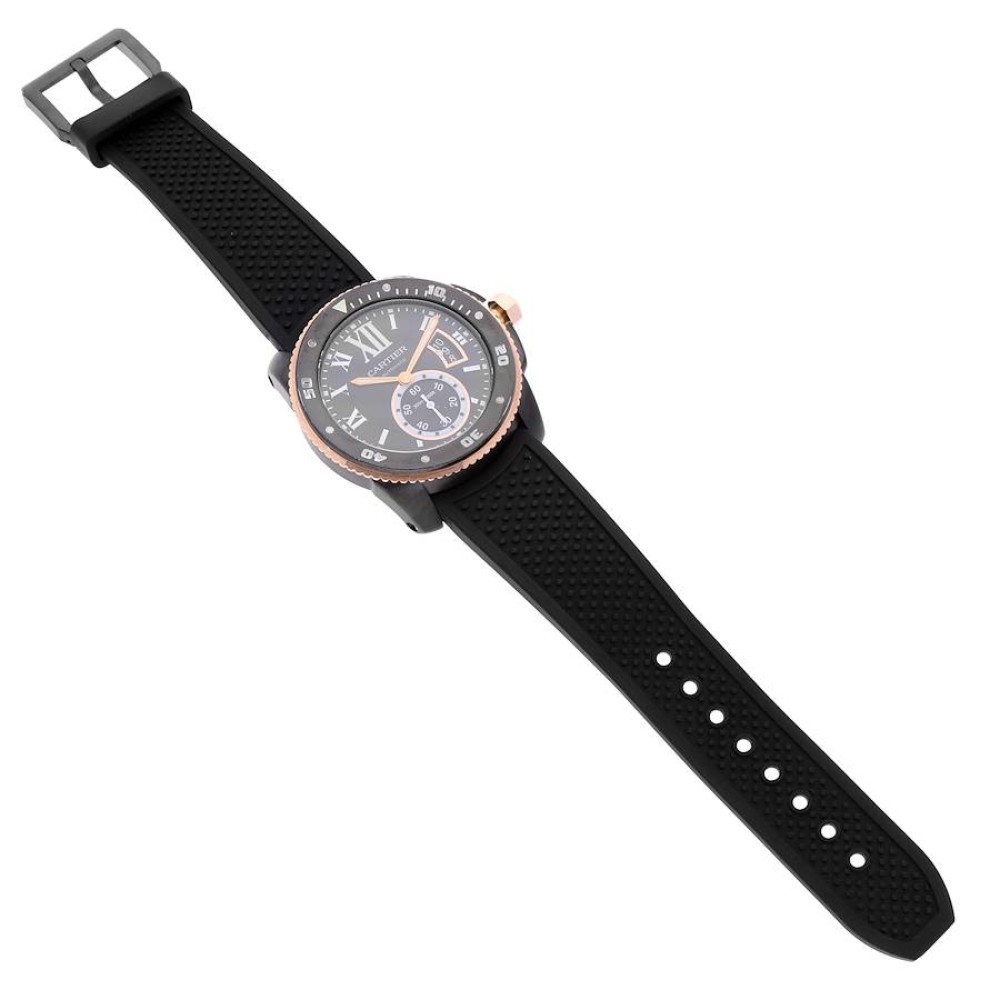 Cartier Calibre Diver ADLC Steel Rose Gold Mens Watch W2CA0004 Cartier Calibre Diver ADLC Steel Rose Gold Mens Watch W2CA0004