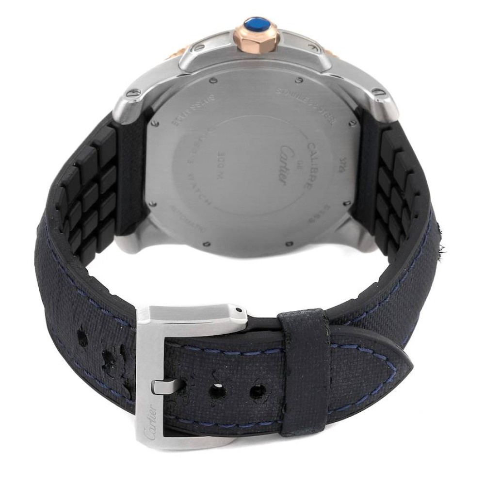 Cartier Calibre Diver Steel Rose Gold Blue Dial Mens Watch W2CA0008 Cartier Calibre Diver Steel Rose Gold Blue Dial Mens Watch W2CA0008