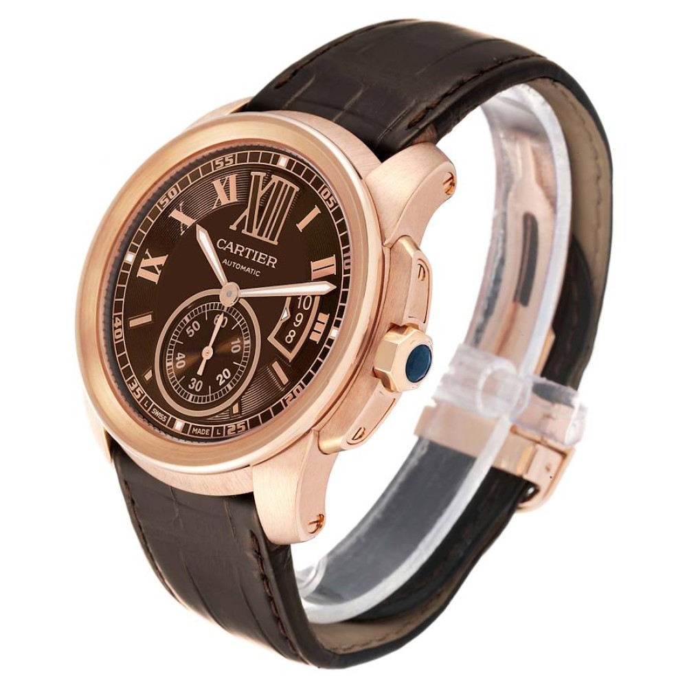 Cartier Calibre Rose Gold Brown Dial Automatic Mens Watch W7100007 Cartier Calibre Rose Gold Brown Dial Automatic Mens Watch W7100007