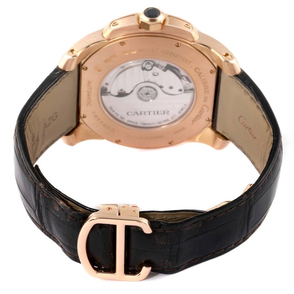 Cartier Calibre Rose Gold Brown Dial Automatic Mens Watch W7100007 Cartier Calibre Rose Gold Brown Dial Automatic Mens Watch W7100007