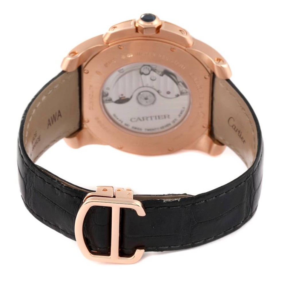 Cartier Calibre Rose Gold Silver Dial Mens Watch W7100009 Cartier Calibre Rose Gold Silver Dial Mens Watch W7100009