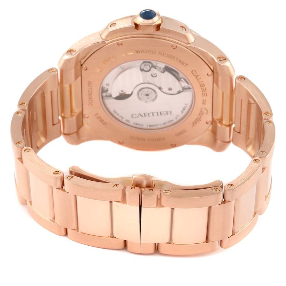 Cartier Calibre Rose Gold Silver Dial Automatic Mens Watch W7100018 Cartier Calibre Rose Gold Silver Dial Automatic Mens Watch W7100018
