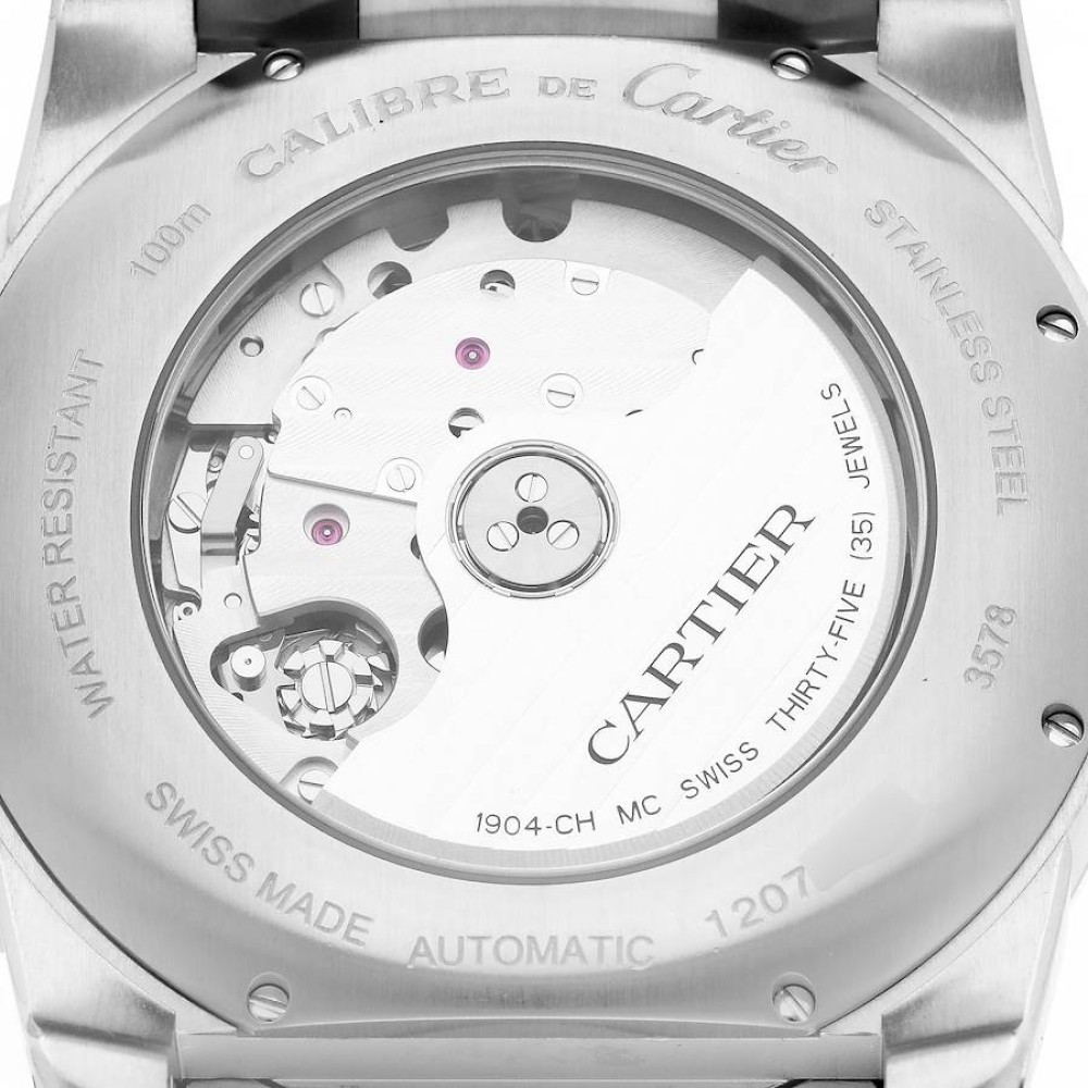 Cartier Calibre Chronograph Steel Rose Gold Mens Watch W7100042 Cartier Calibre Chronograph Steel Rose Gold Mens Watch W7100042