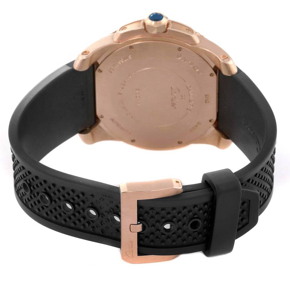 Cartier Calibre Rose Gold Black Dial Automatic Mens Watch W7100052 Cartier Calibre Rose Gold Black Dial Automatic Mens Watch W7100052