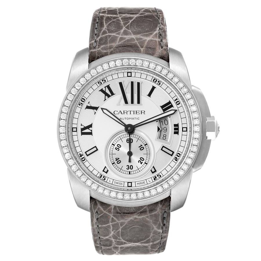 Cartier Calibre Silver Dial White Gold Diamond Mens Watch WF100003 Cartier Calibre Silver Dial White Gold Diamond Mens Watch WF100003