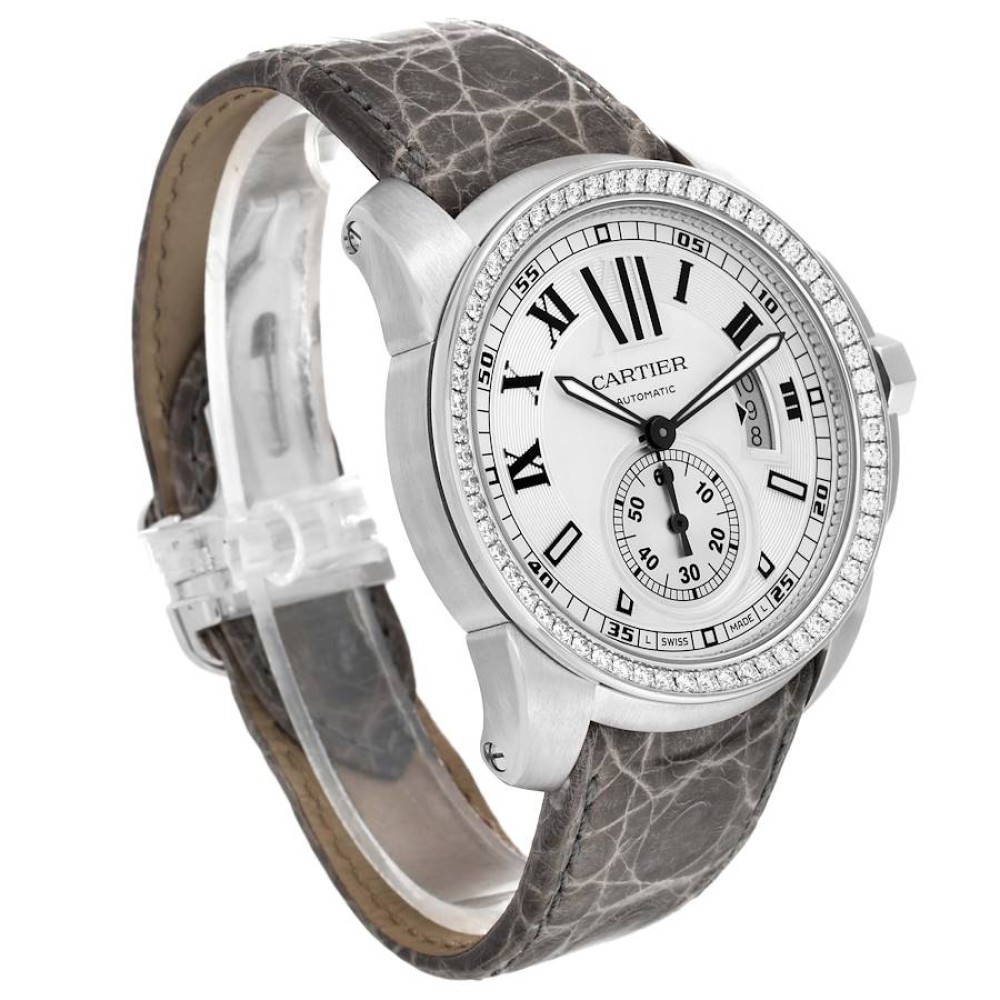 Cartier Calibre Silver Dial White Gold Diamond Mens Watch WF100003 Cartier Calibre Silver Dial White Gold Diamond Mens Watch WF100003