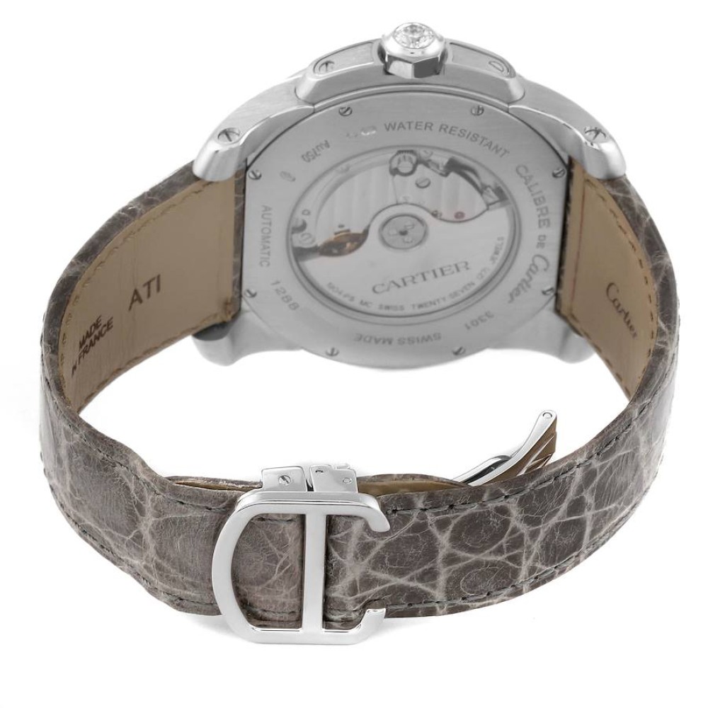 Cartier Calibre Silver Dial White Gold Diamond Mens Watch WF100003 Cartier Calibre Silver Dial White Gold Diamond Mens Watch WF100003