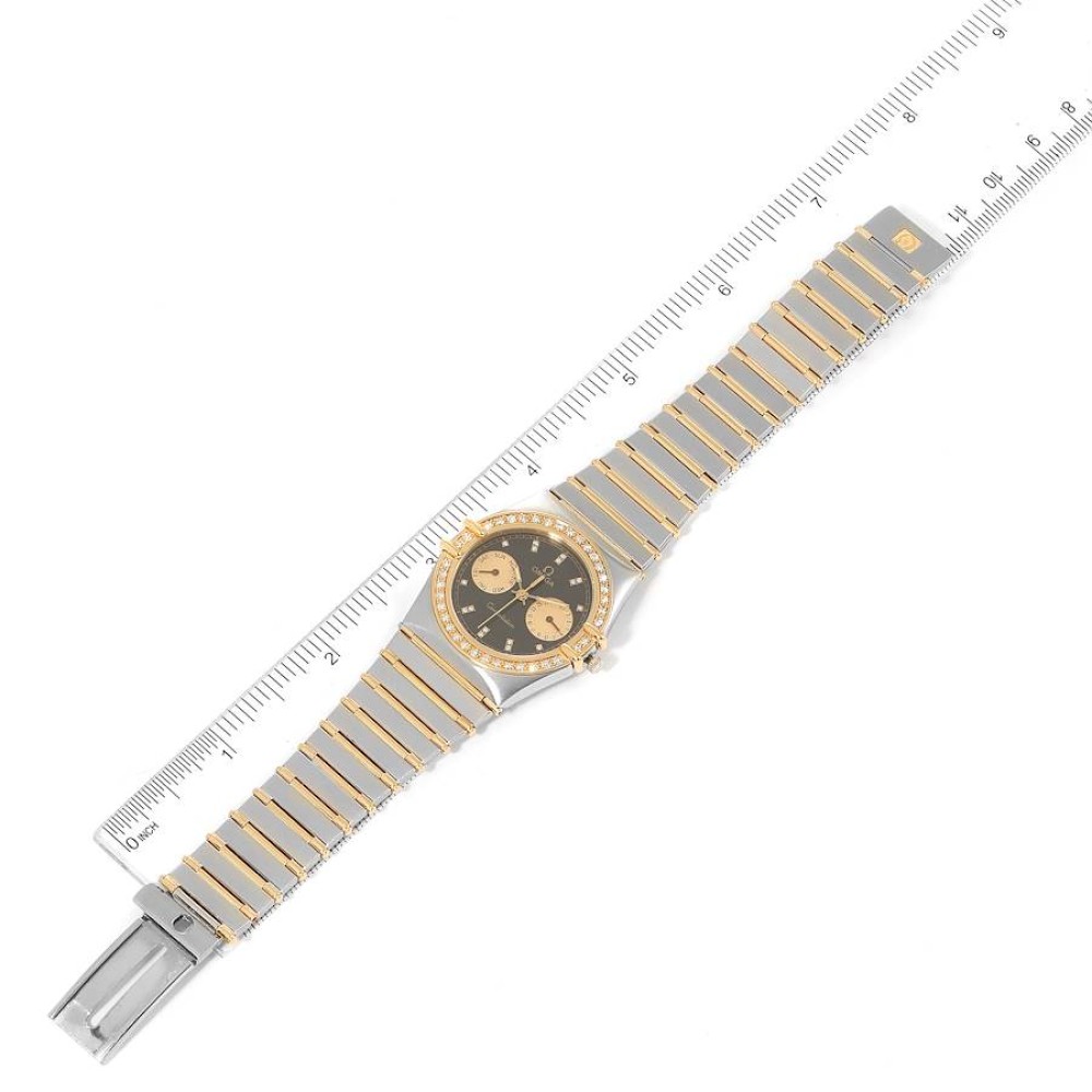 Omega Constellation Day Date Steel Yellow Gold Diamond Mens Watch Omega Constellation Day Date Steel Yellow Gold Diamond Mens Watch