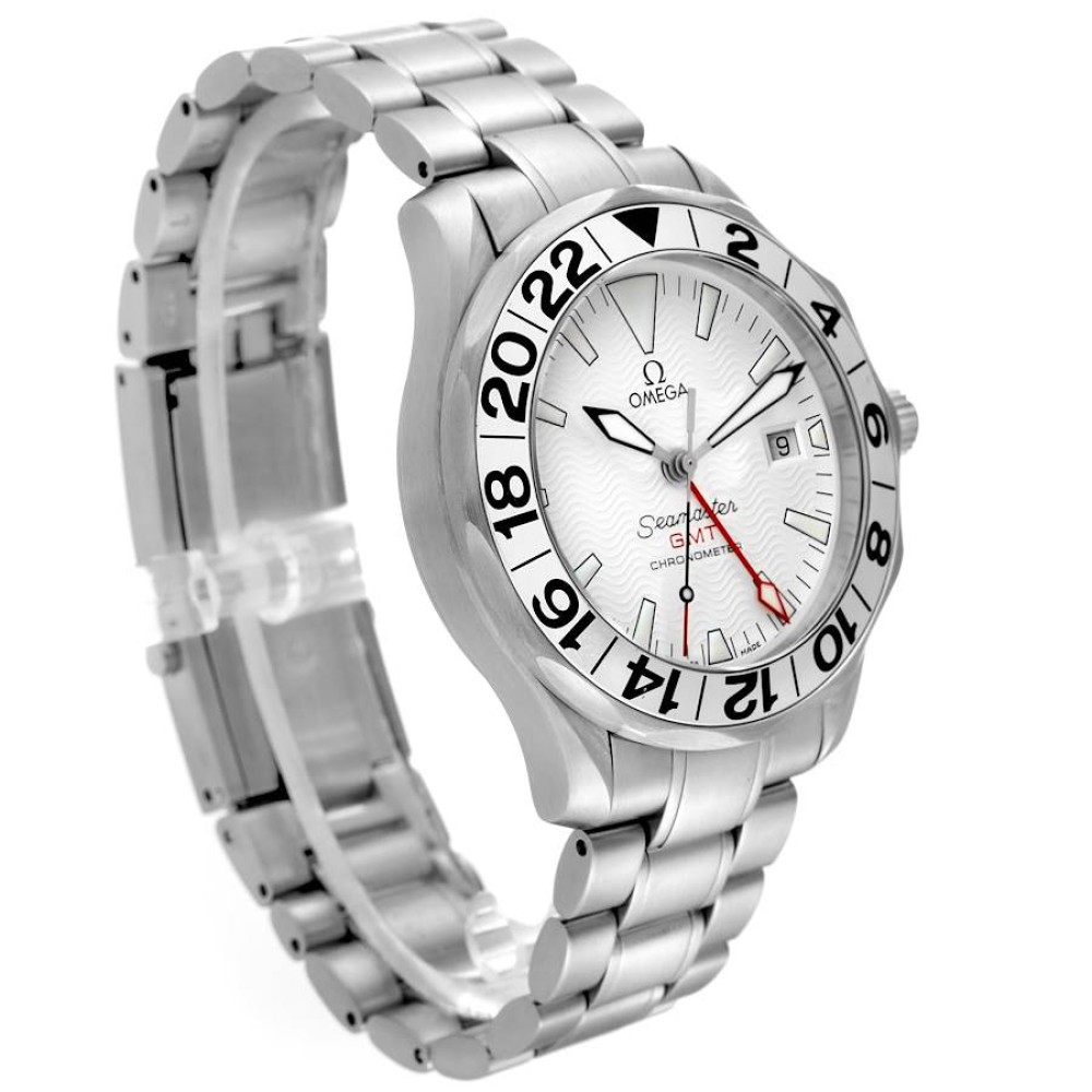 Omega Seamaster Diver 300M GMT Great White Dial Mens Watch 2538.20.00 Omega Seamaster Diver 300M GMT Great White Dial Mens Watch 2538.20.00