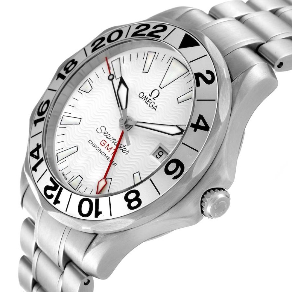 Omega Seamaster Diver 300M GMT Great White Dial Mens Watch 2538.20.00 Omega Seamaster Diver 300M GMT Great White Dial Mens Watch 2538.20.00