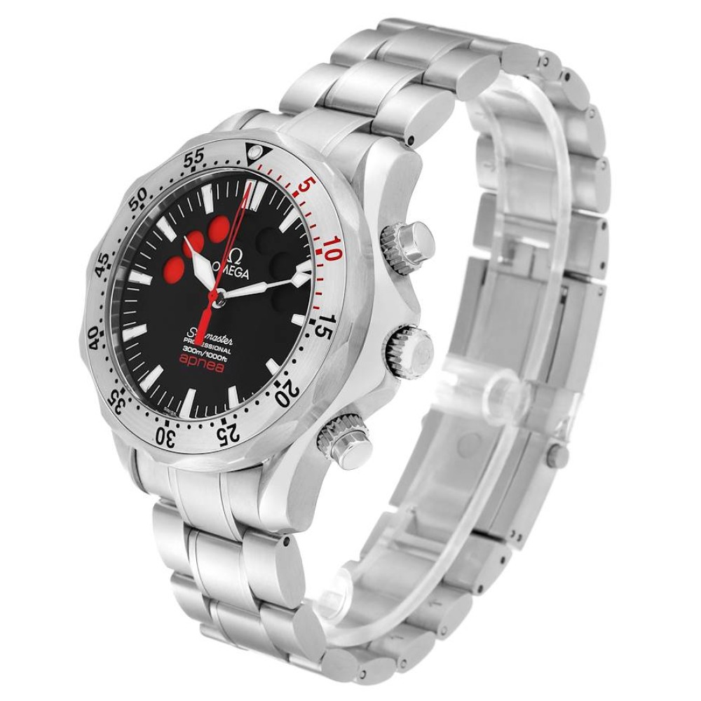 Omega Seamaster Apnea Jacques Mayol Black Dial Steel Mens Watch 2595.50.00 Omega Seamaster Apnea Jacques Mayol Black Dial Steel Mens Watch 2595.50.00