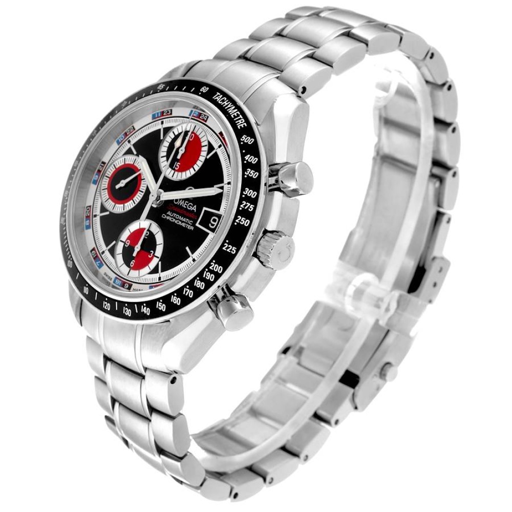 Omega Speedmaster Black Red Casino Dial Steel Mens Watch 3210.52.00 Omega Speedmaster Black Red Casino Dial Steel Mens Watch 3210.52.00