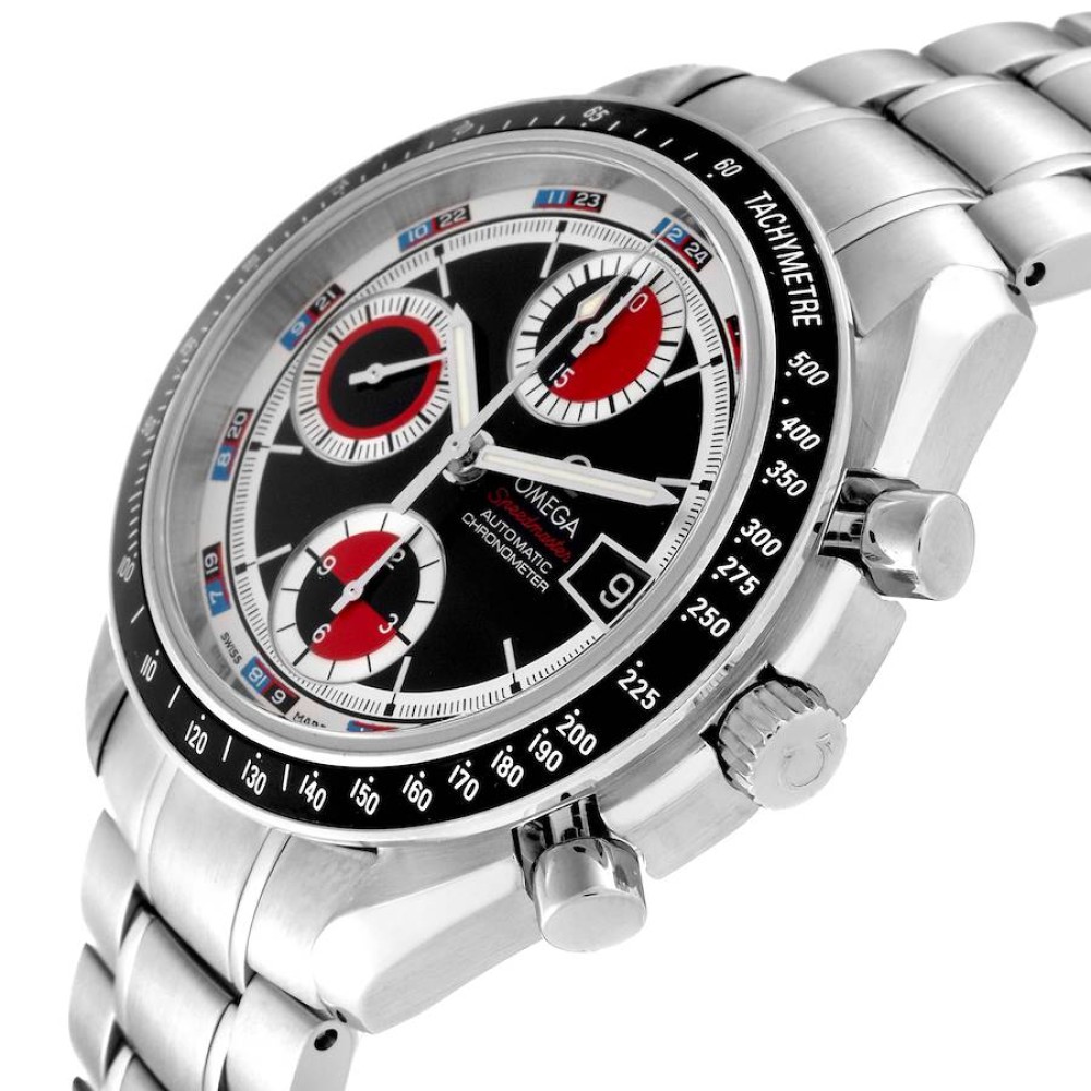 Omega Speedmaster Black Red Casino Dial Steel Mens Watch 3210.52.00 Omega Speedmaster Black Red Casino Dial Steel Mens Watch 3210.52.00