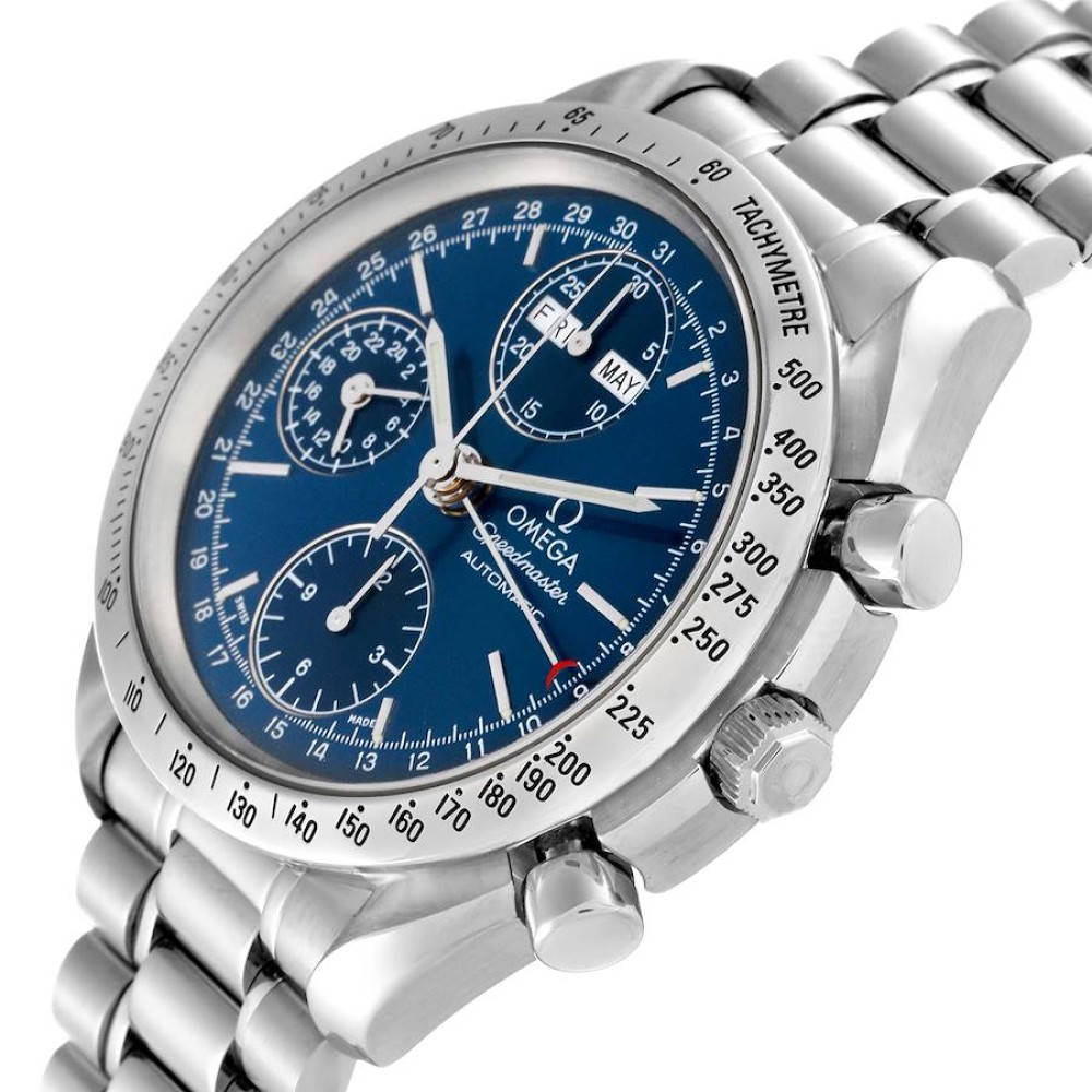 Omega Speedmaster Day Date 39 Blue Dial Steel Vintage Mens Watch 3523.80.00 Omega Speedmaster Day Date 39 Blue Dial Steel Vintage Mens Watch 3523.80.00