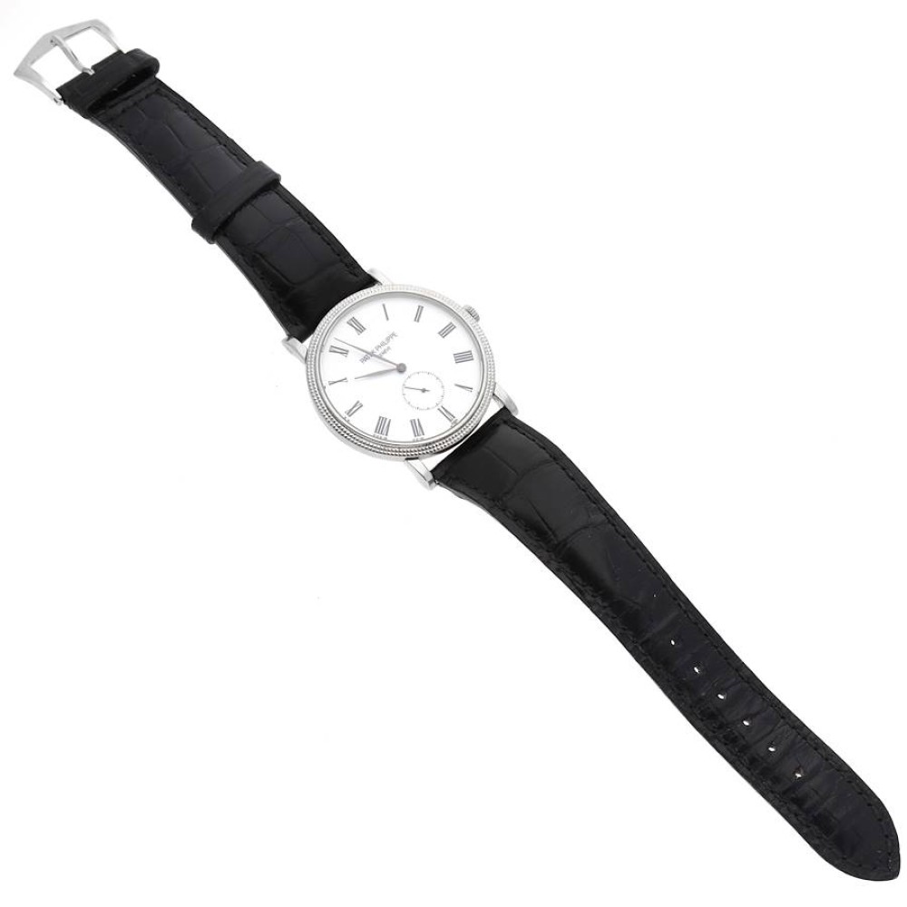 Patek Philippe Calatrava White Gold White Roman Dial Mens Watch 5116 Patek Philippe Calatrava White Gold White Roman Dial Mens Watch 5116