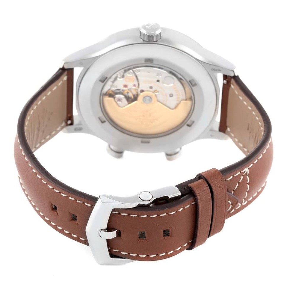 Patek Philippe Calatrava White Gold Pilot Travel Time Mens Watch 5524 Patek Philippe Calatrava White Gold Pilot Travel Time Mens Watch 5524