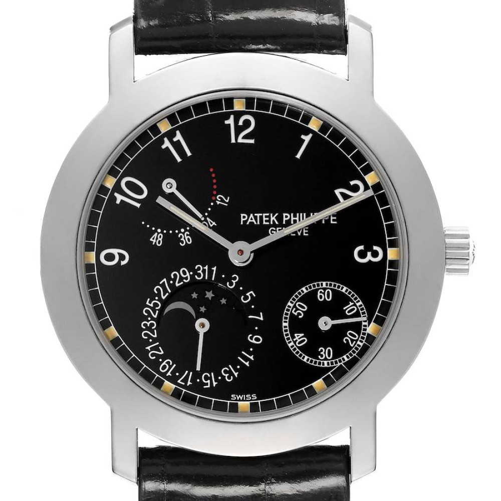 Patek Philippe Moonphase Power Reserve White Gold Watch 5055 Patek Philippe Moonphase Power Reserve White Gold Watch 5055