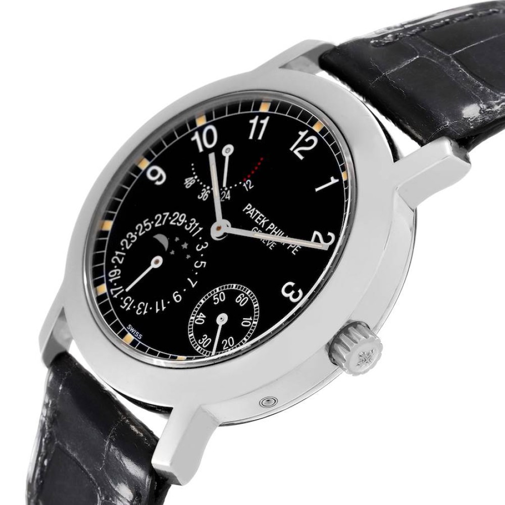 Patek Philippe Moonphase Power Reserve White Gold Watch 5055 Patek Philippe Moonphase Power Reserve White Gold Watch 5055