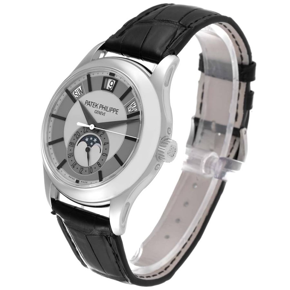 Patek Philippe Complications Annual Calendar White Gold Mens Watch 5205 Patek Philippe Complications Annual Calendar White Gold Mens Watch 5205