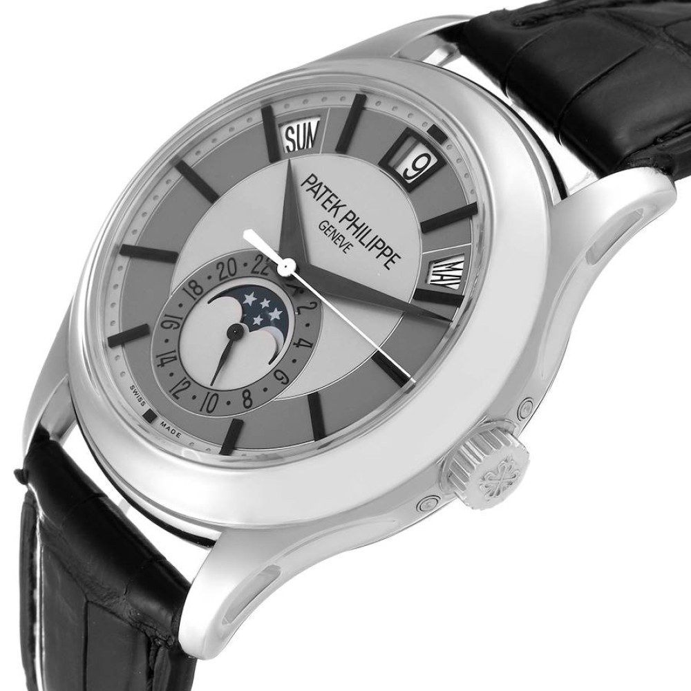 Patek Philippe Complications Annual Calendar White Gold Mens Watch 5205 Patek Philippe Complications Annual Calendar White Gold Mens Watch 5205
