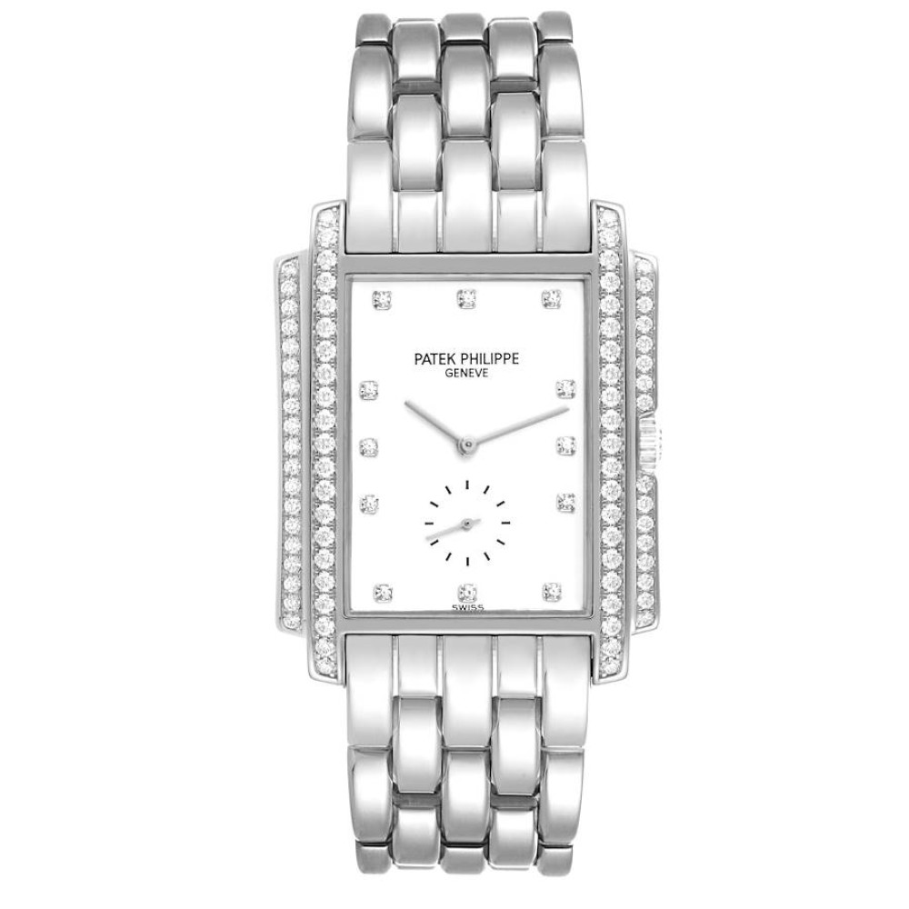 Patek Philippe Gondolo 18k White Gold Diamond Mens Watch 5025 Patek Philippe Gondolo 18k White Gold Diamond Mens Watch 5025