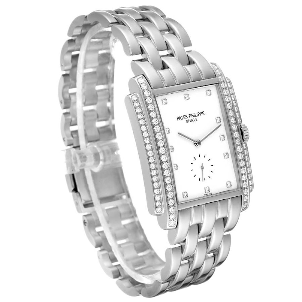 Patek Philippe Gondolo 18k White Gold Diamond Mens Watch 5025 Patek Philippe Gondolo 18k White Gold Diamond Mens Watch 5025
